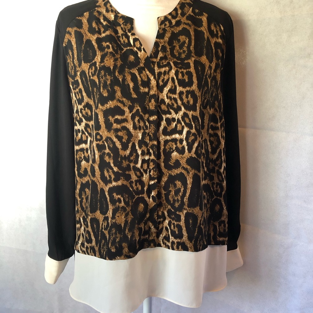 Leopard print hi-low Top